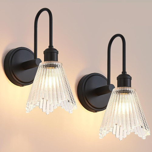 Wall sconce set black - sconce, 2,