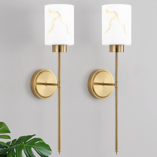 Gold wall sconces set 2 - wall,