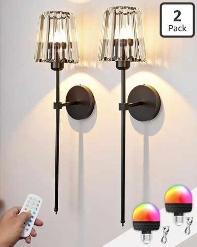 Battery operated wall - operated, sconces